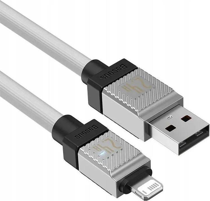 Actual product image Baseus Fast Charging cable USB-A to Lightning CoolPlay Series 2m, 2.4A (white) (2 m, USB 3.2 Gen 1)
