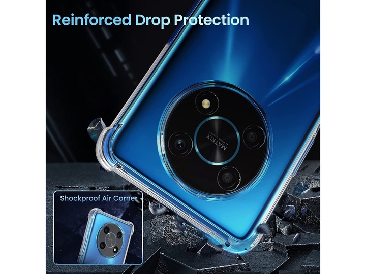 Actual product image Screenguard Honor Magic4 Lite 5G Case Crystal Soft Airbag Bumper (Honor Magic 4 Lite 5G)