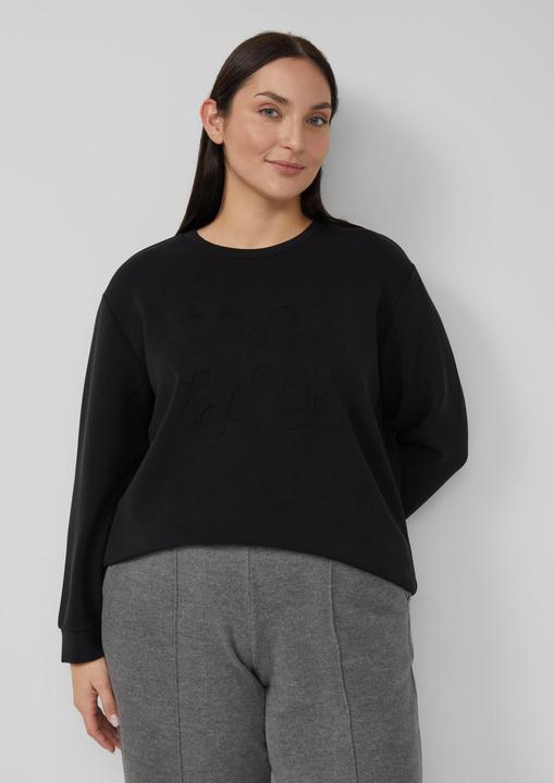 Produktbild s.Oliver Sweatshirt Scuba-Sweatshirt im Relaxed Fit mit Prägung (50)