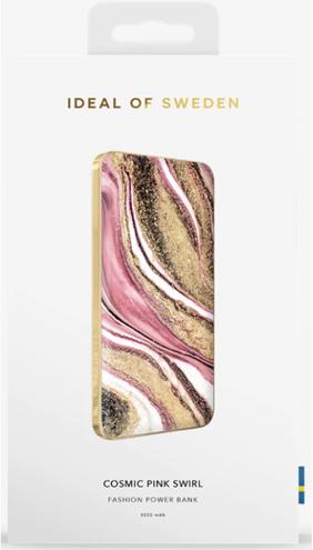 Actual product image iDeal Of Sweden Designer Powerbank 5'000mAh 5.0Ah, 1xUSB-A, incl. microUSB cable Cosmic Pink Swirl