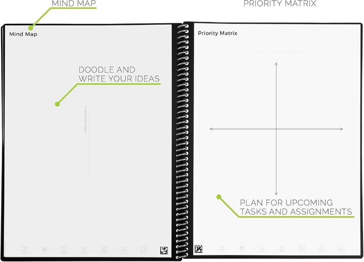Produktbild Rocketbook Planer für Schule & Uni (21.5 x 28 cm, Speziallineatur, Harter Einband)