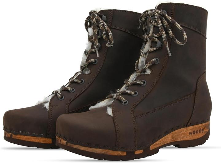 Actual product image Woody Flexible Willow Wood Sole Ankle Boot (39)