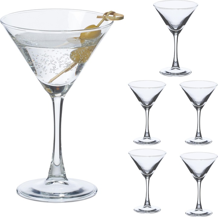 Actual product image Relaxdays 6x Martini glass (1.40 dl, 6 x, Martini glasses)