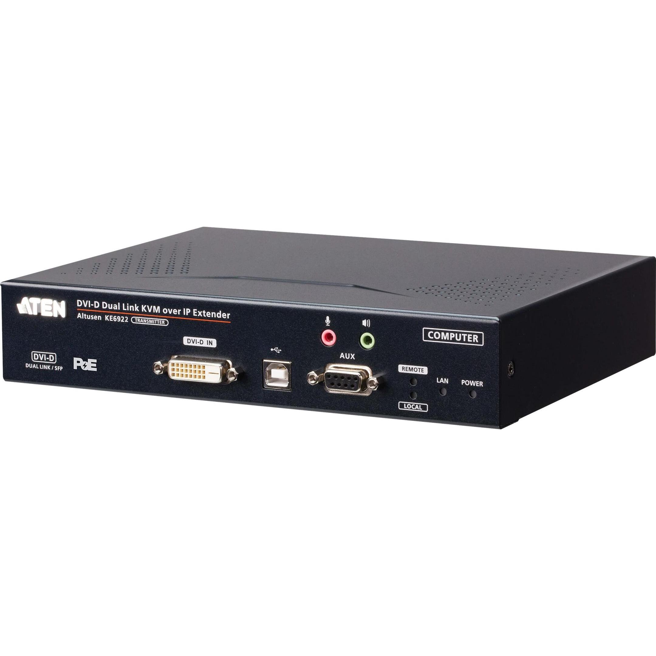 Aten KVM-Extender, DVI, KVM Switch, Schwarz