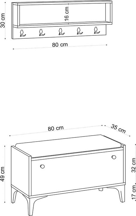 Produktbild Kalune Design Esther (80 x 35 x 49 cm)