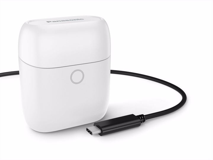 Actual product image Panasonic True wireless earphones RZ-B100WDE-W in-ear, white (No noise cancelling, 4 h, Wireless)