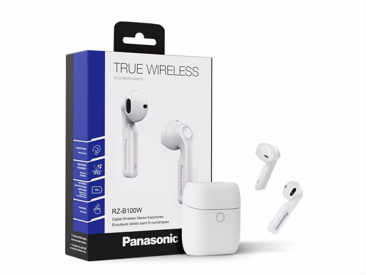 Actual product image Panasonic True wireless earphones RZ-B100WDE-W in-ear, white (No noise cancelling, 4 h, Wireless)