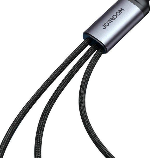 Produktbild Joyroom Cable Speedy USB SA21-1T3, 3 in 1/ 30W/Cable 1.2m (black) (1.20 m, 30 W)
