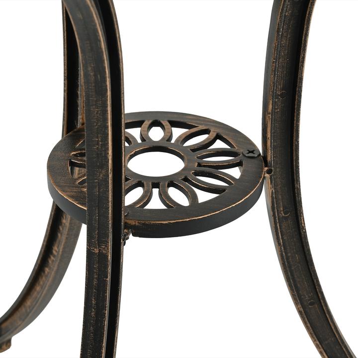Produktbild Relaxdays Runder Gartentisch mit Schirmloch (60 x 65 cm)