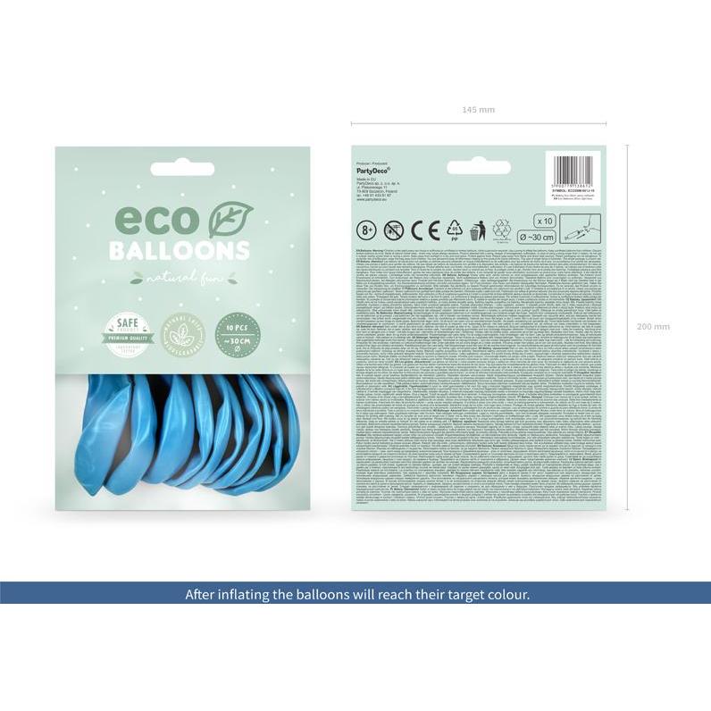 Thumbnail - Partydeco Eco Ballons Hellblau metallic