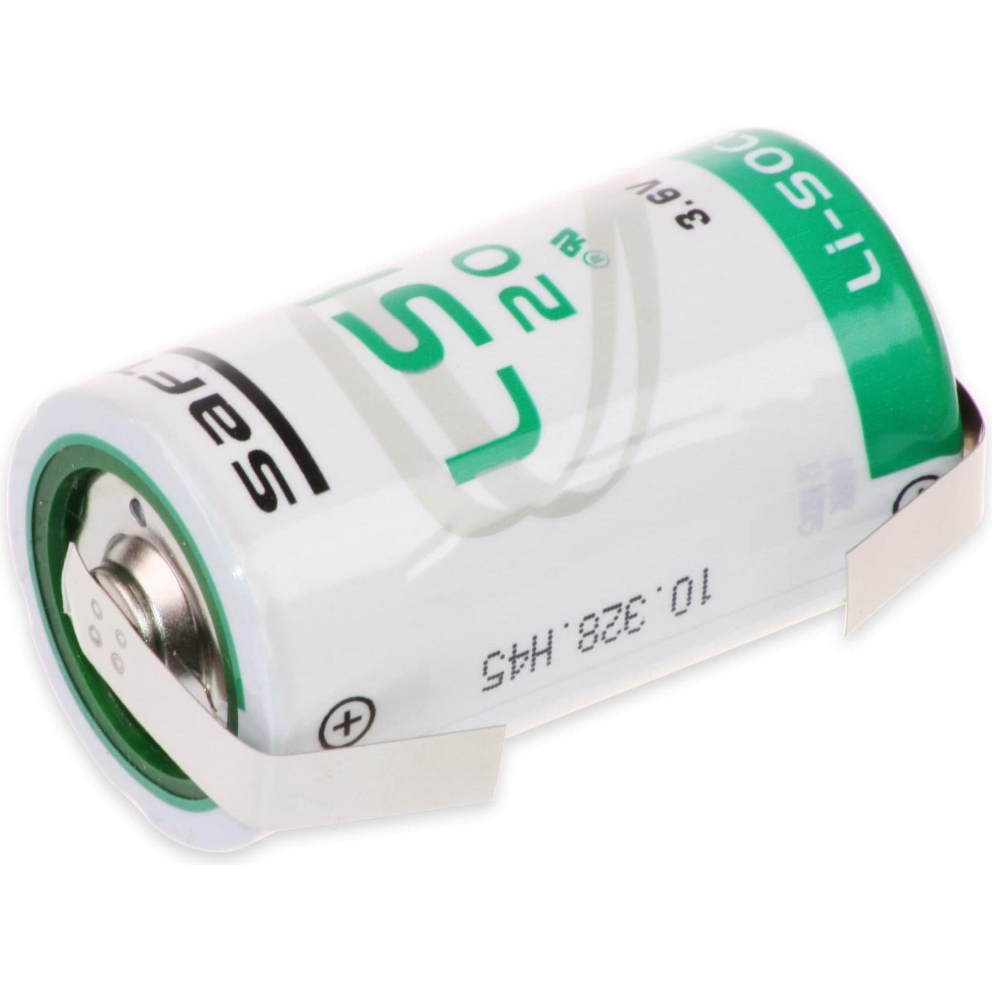 Saft Lithium-Batterie LSH 20-CNR, D, mit U-Lötfahne, 3,6 V-, 13000 mAh, Batterien + Akkus