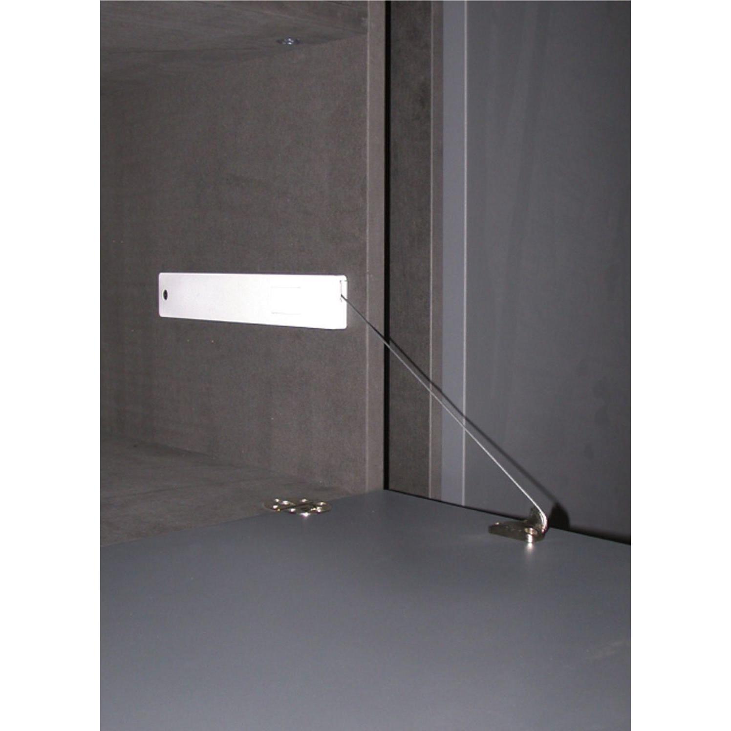 Effegibrevetti, Möbelausstattung, Bremsklappenhalter Winch 6 mit Stahlseil RE, KH 200-480, Aluminium/KS grau (1 Stk.)