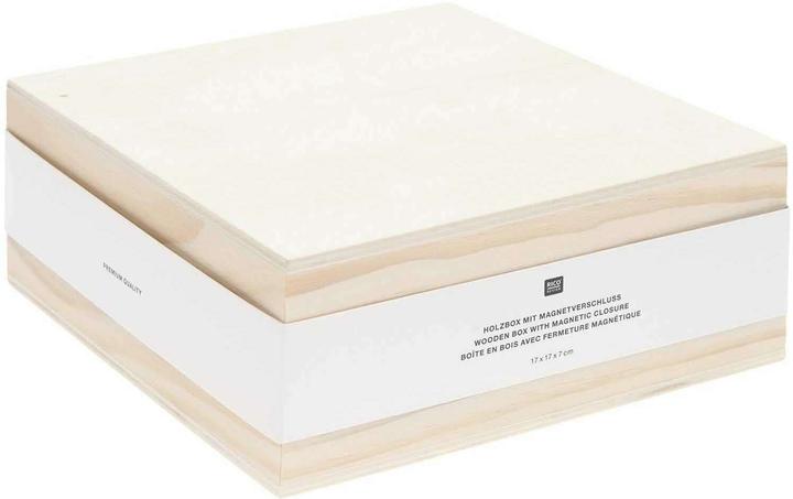Produktbild Rico Design Holzbox quadratisch mit Magnetve.500600 (12 cm)