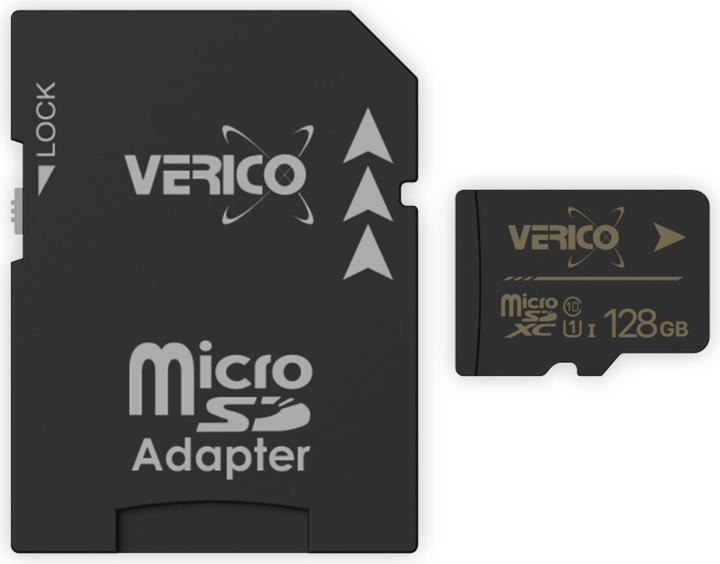 Productafbeelding Verico 128GB microSD C10 UHS-1 geheugenkaart ( incl. adapter ) (128 GB, microSD, U1, UHS-I)