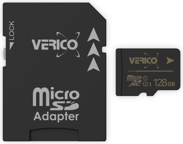 Productafbeelding Verico 128GB microSD C10 UHS-1 geheugenkaart ( incl. adapter ) (128 GB, microSD, U1, UHS-I)