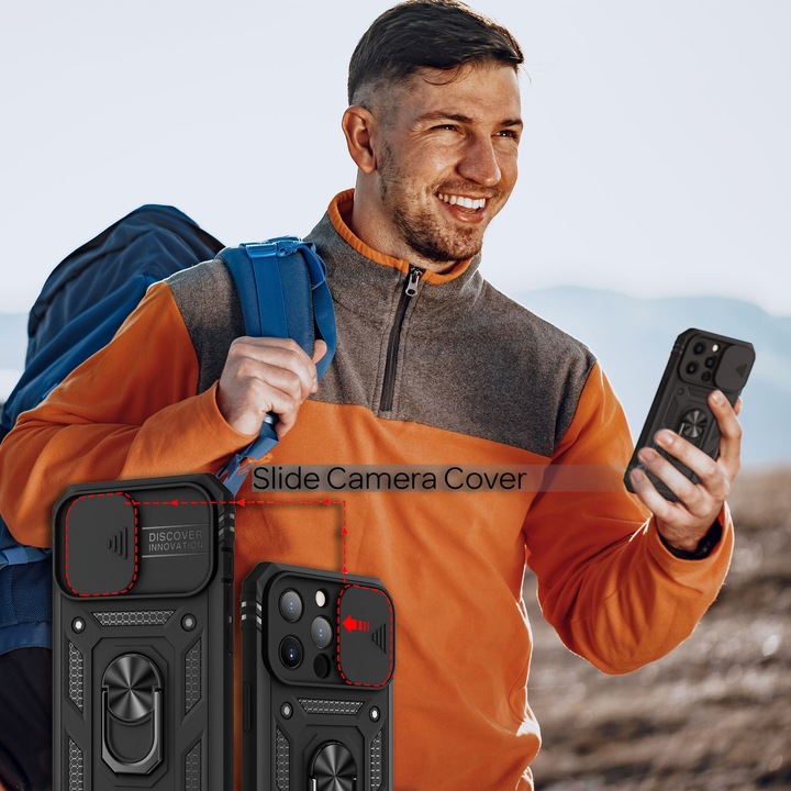 Immagine prodotto Nalia Copertura antiurto dell'anello in stile militare (Apple iPhone 13 Pro)