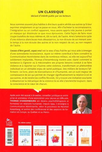 Actual product image Cessez d'être gentil, soyez vrai! (French, Thomas D'ansembourg, 2020)