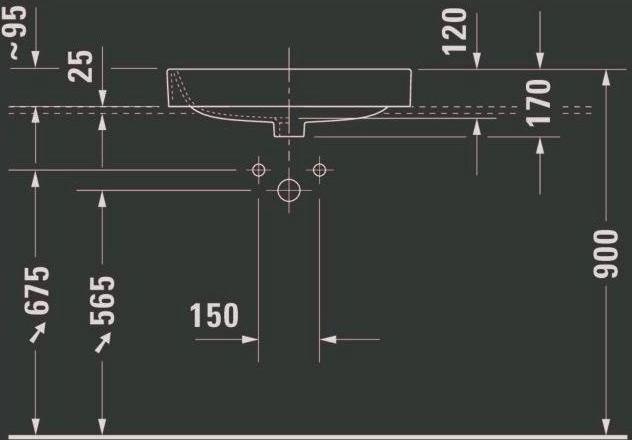 Produktbild Duravit Aufsatzwaschbecken Happy D.2 60 cm weiss 2315600000 (460 mm, 600 mm)