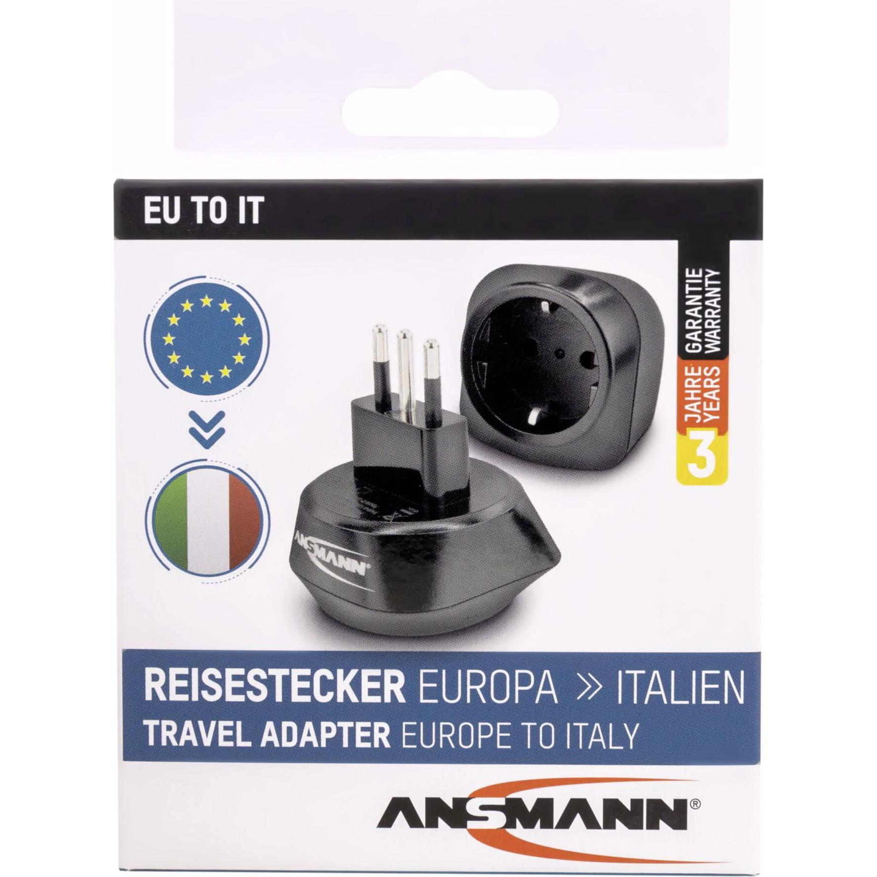 Thumbnail - Ansmann, Reiseadapter, Reisestecker EU to IT