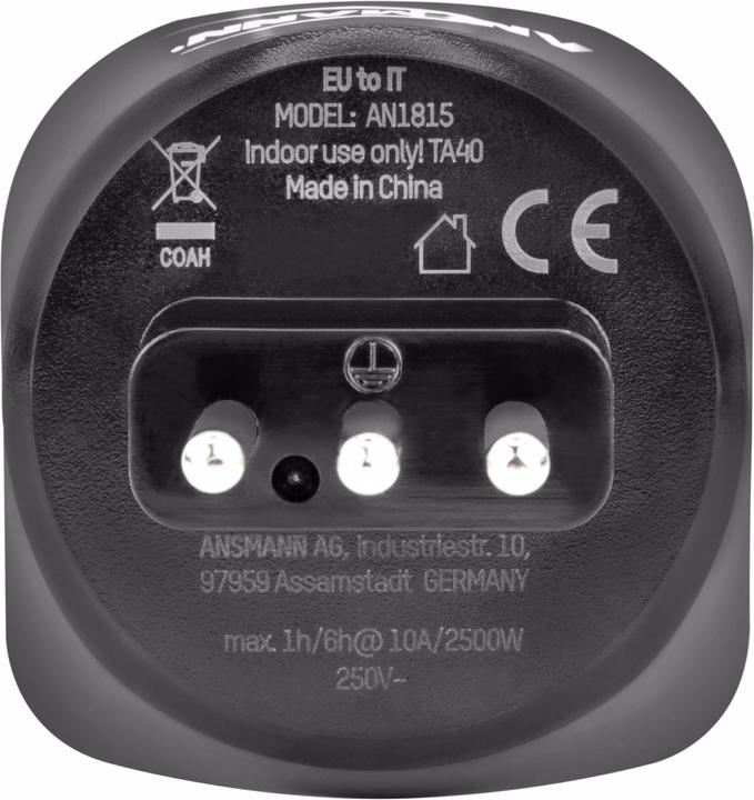 Produktbild Ansmann Reisestecker EU to IT