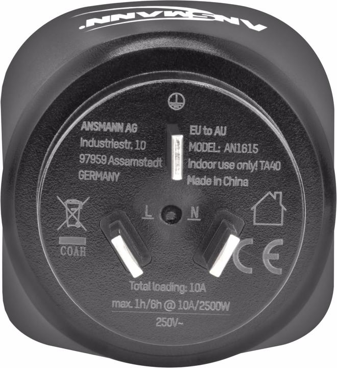Produktbild Ansmann Reisestecker EU to AU