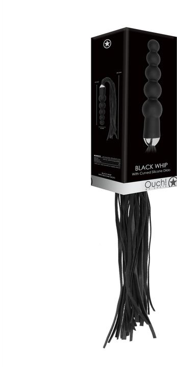 Produktbild Ouch! Black Whip with Curved Silicone Dildo