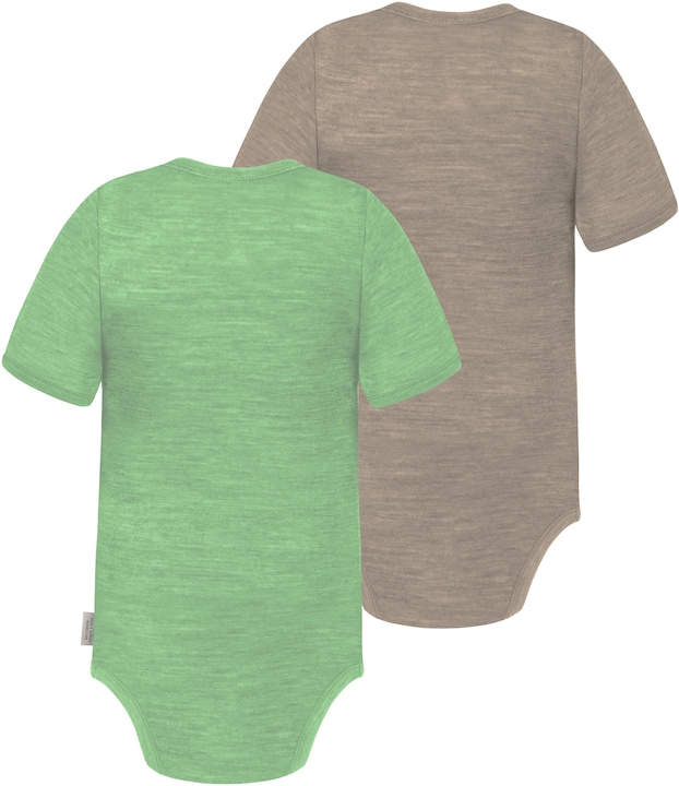 Actual product image Normani Set of 2 baby merino bodysuit short sleeves "Tauranga" - 9293 (98)