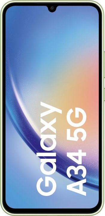 Actual product image Samsung Galaxy A34 5G (128 GB, Awesome Lime, 6.60", Dual SIM, 48 Mpx, 5G)