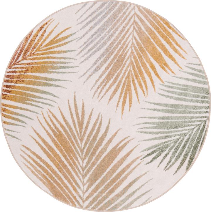 Produktbild Pergamon Designer Teppich Faro Tropical Blätter Rund (120 cm)