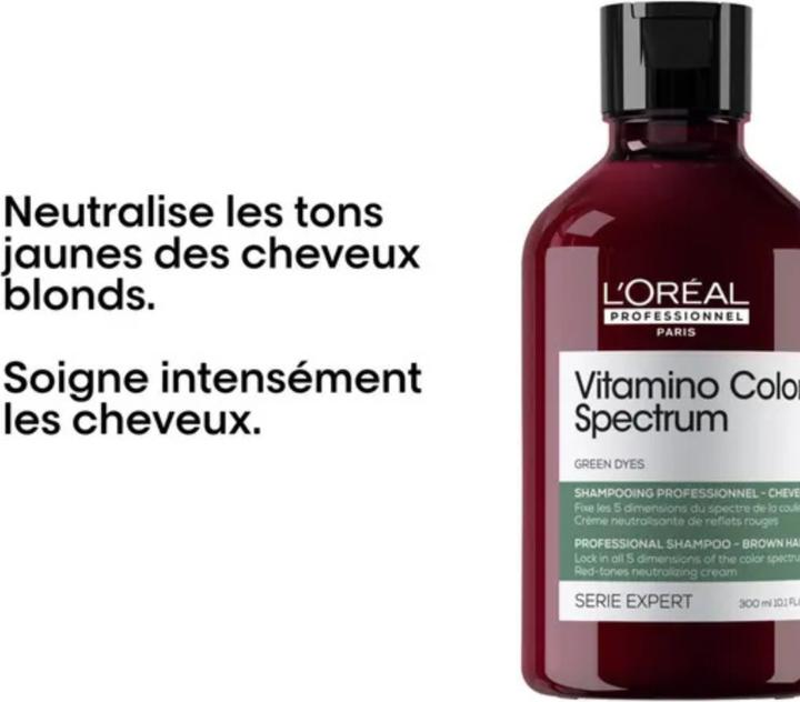 Produktbild L'Oréal Professionnel Vitamino Color Spectrum Green Dyes Neutralizing (300 ml, Flüssiges Shampoo)