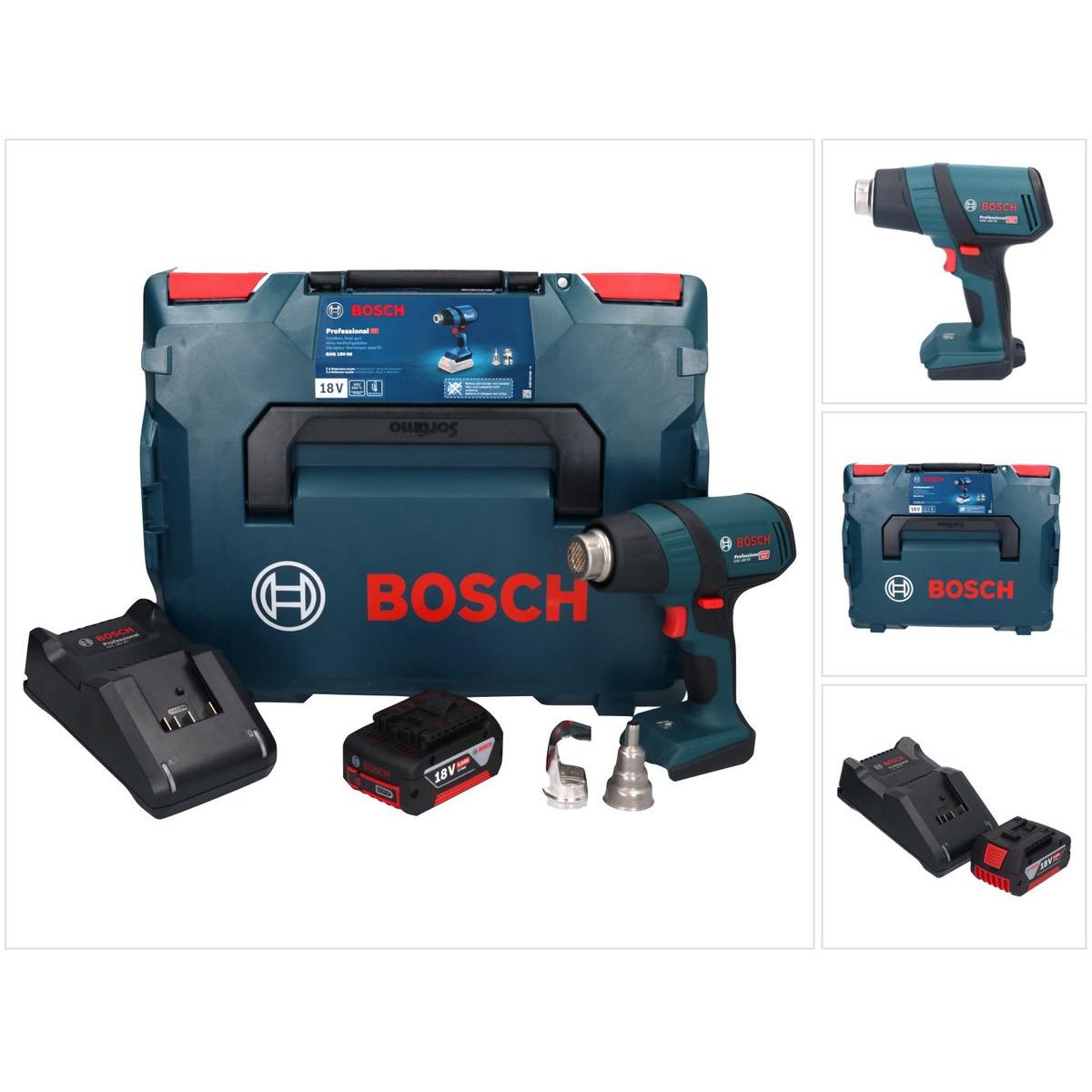 Bosch Professional, Heissluftföhn, Bosch GHG 18V-50 Professional Akku Heissluftgebläse 18 V 300° C / 500° C + 1x Akku 5,...