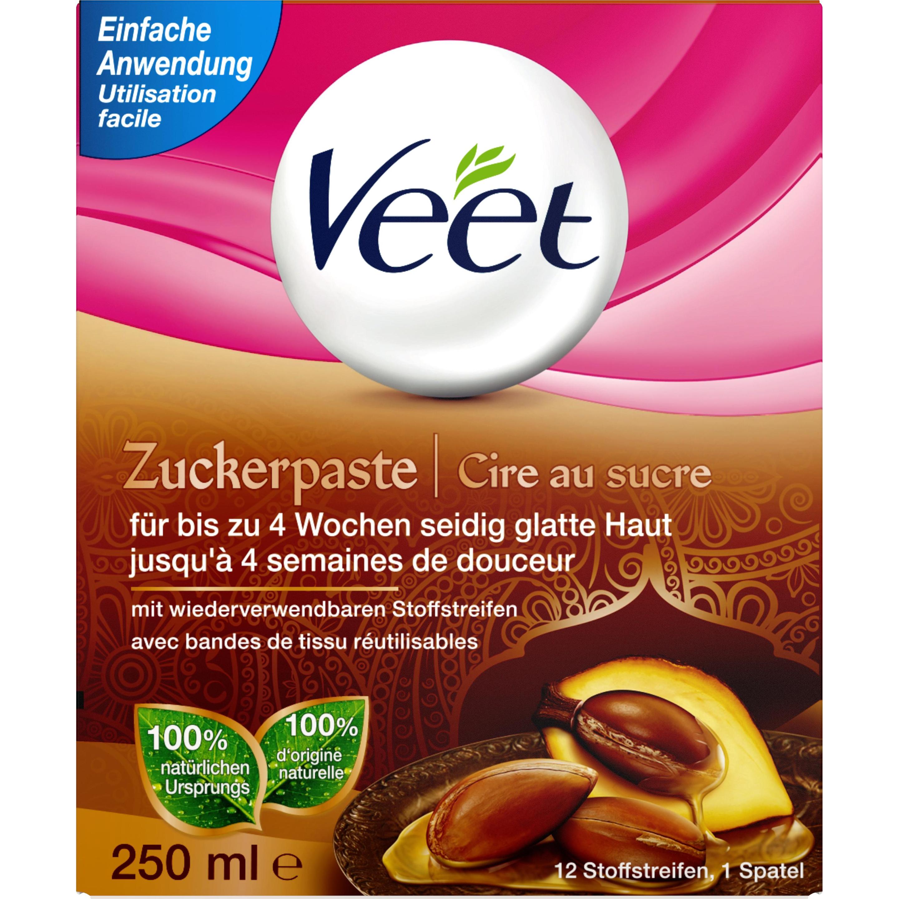 Veet, Crema + Cera depilatoria, pasta di zucchero (250 ml, 1x)