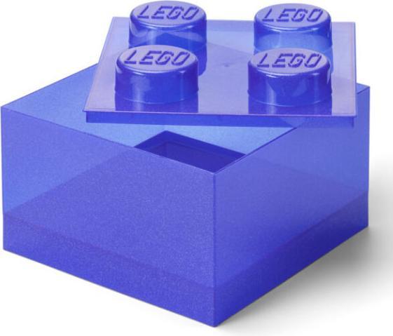 LEGO Storage Brick 4 Top Lid Glitter Violet