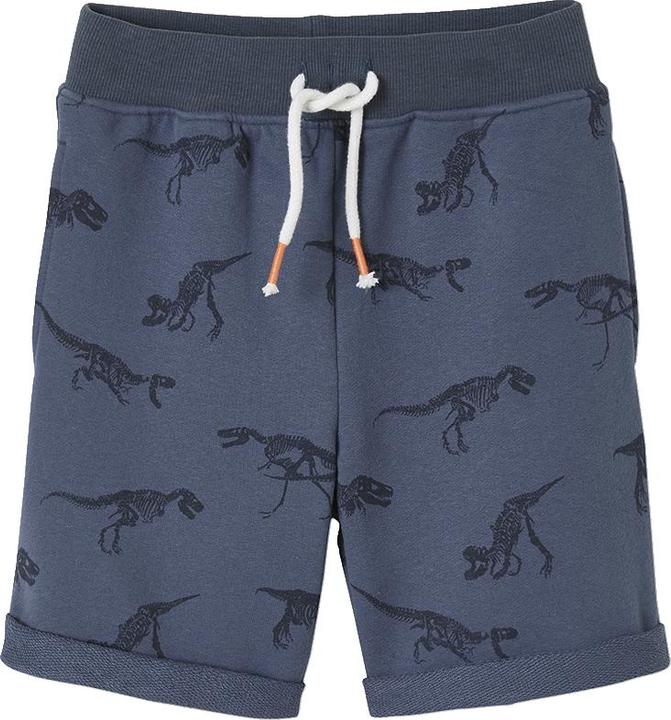 dunkelblau bedruckt dinos