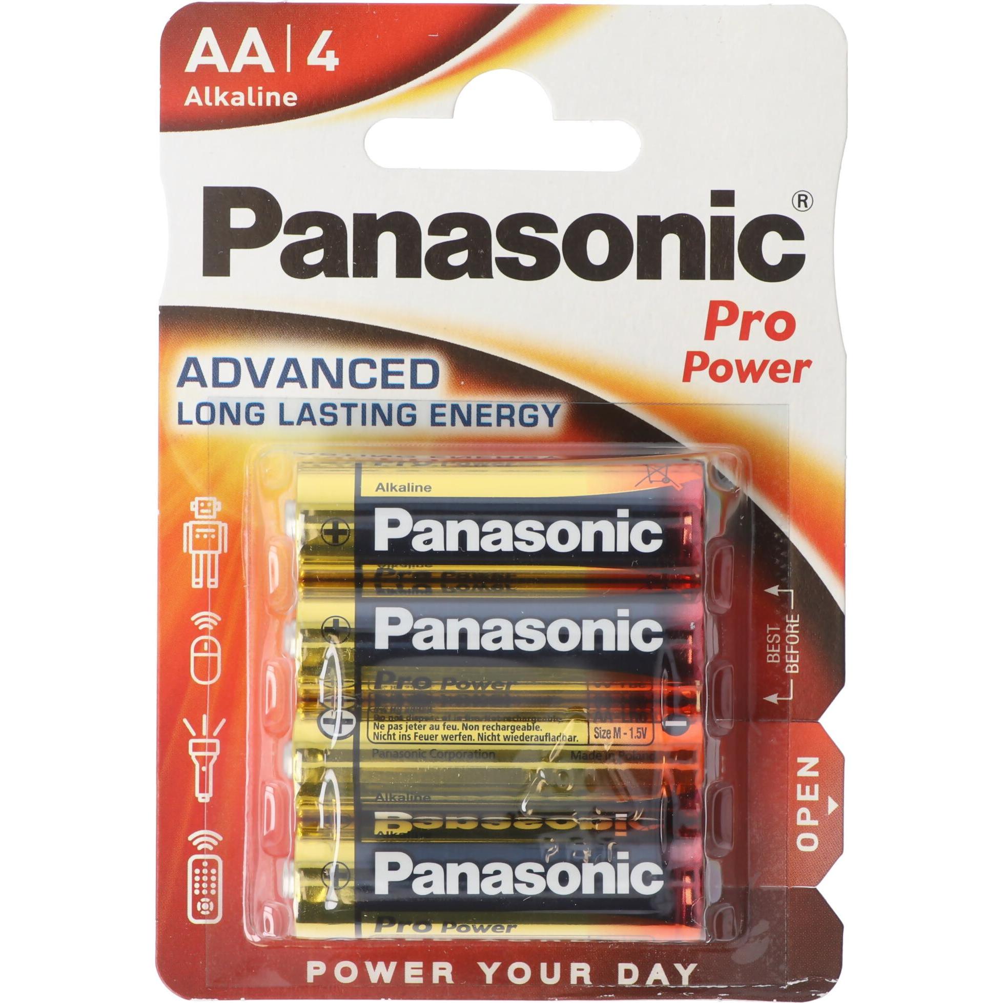 Panasonic Pro Power (4 pz., AA, 3400 mAh), Batterie + pile