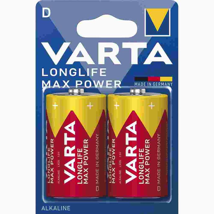 Produktbild Varta Longlife Max Power (2 Stk., D / LR20 / Mono / R20, 17000 mAh)