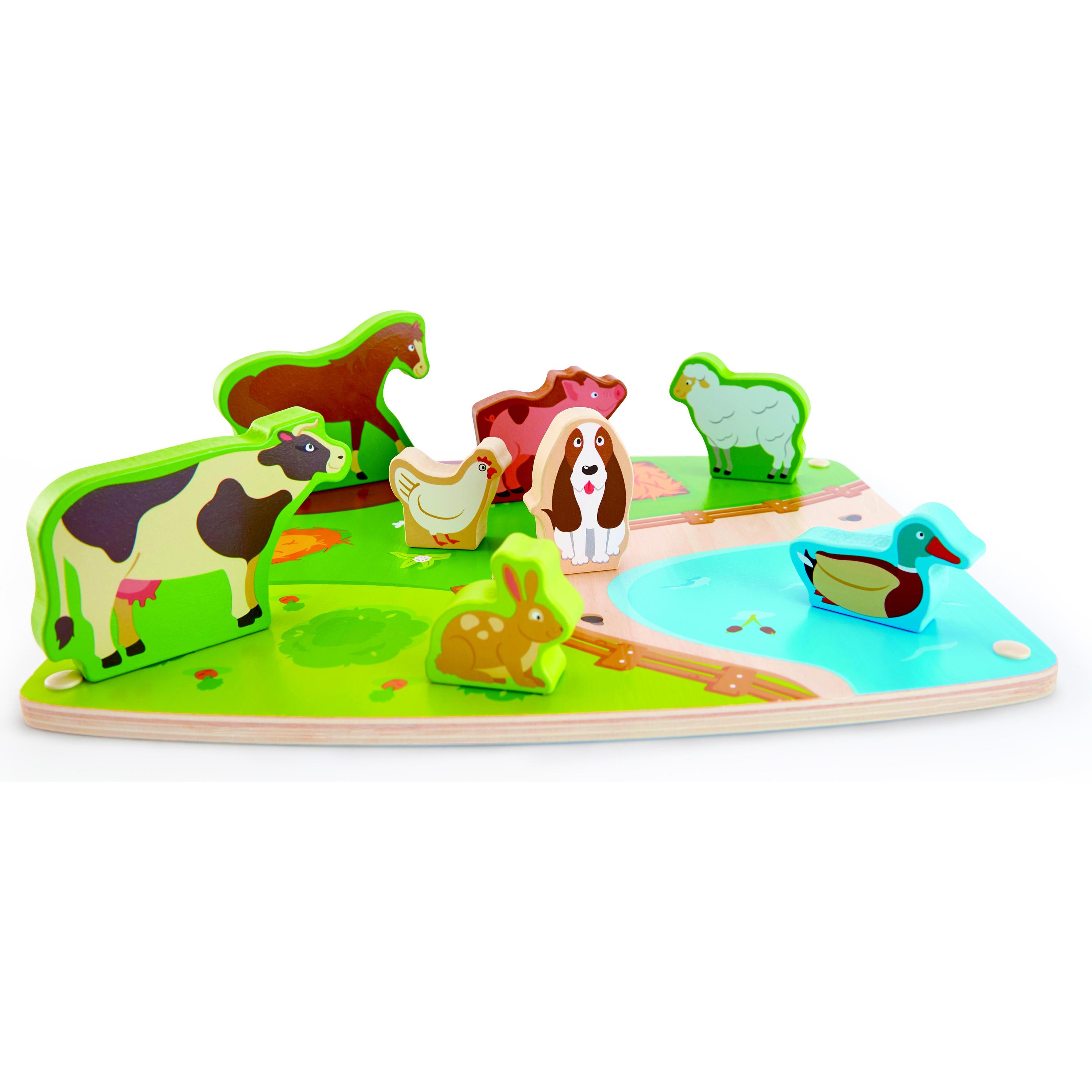 Thumbnail - Hape Steckpuzzlespiel Bauernhoftiere (9 Teile)