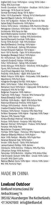 Productafbeelding Lowland OUTDOOR Donzen slaapzak - Nylon/Katoen - 220 x 200 cm - 2350 gr - +0C (220 cm)