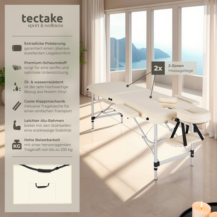 Actual product image tectake Massage table