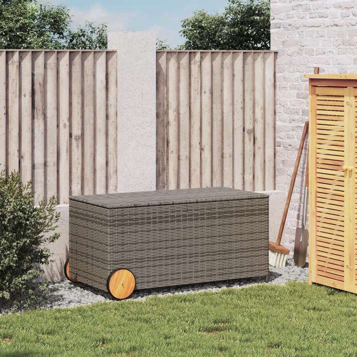 Actual product image vidaXL Gartentruhe mit Rollen 190L