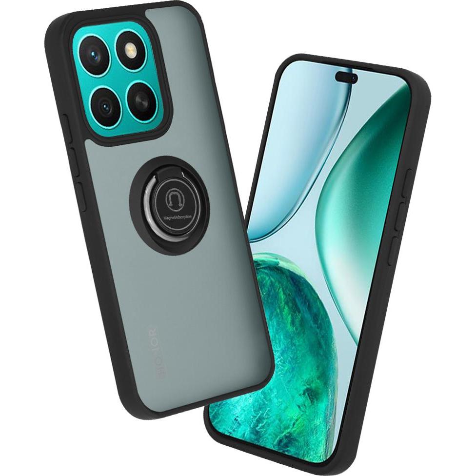 Techsuit - Glinth - Honor X8c - Black (Honor X8), Cover smartphone, Nero