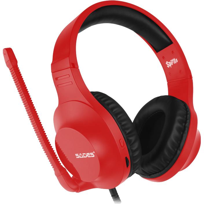 Sades Spirits SA-721 (Kabelgebunden), Gaming Headset, Rot