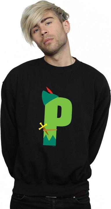 Actual product image Disney Mens Alphabet P Is For Peter Pan Sweatshirt (S)