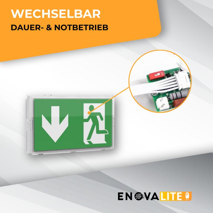 Produktbild Enova ELED 200104 - LED-Fluchtwegleuchte Notausgang TEST-Fkt.