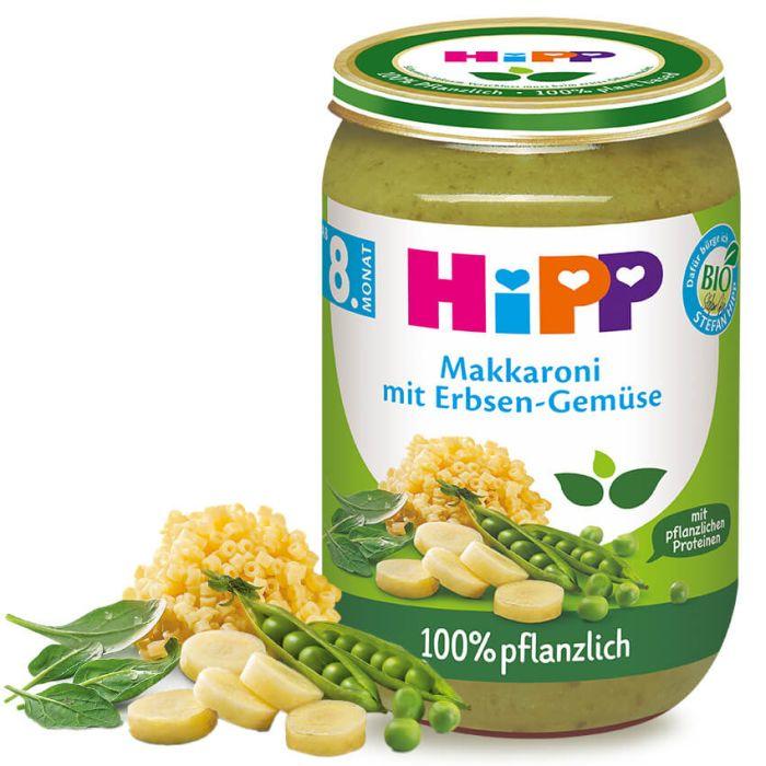 Immagine prodotto Hipp 100% vegetale: maccheroni con verdure a base di piselli (220 g)