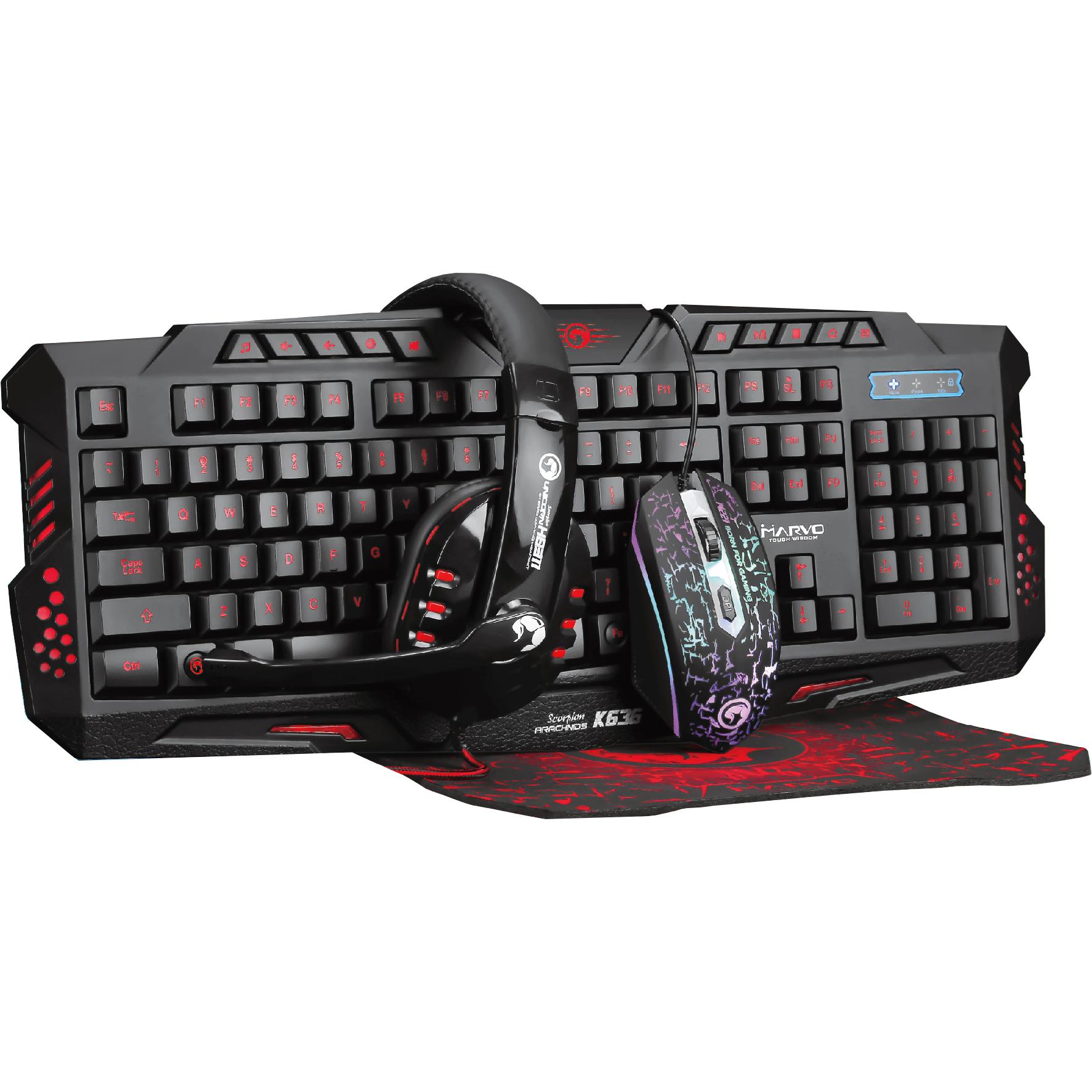 Marvo CM380 (DE, Kabelgebunden), Tastatur, Schwarz