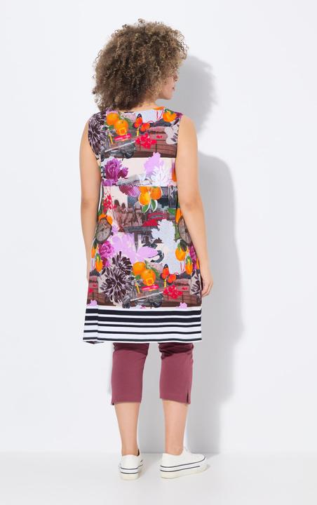 Produktbild Ulla Popken Jerseykleid, bedruckt, A-Linie, Rundhals, ärmellos (50, 52)