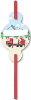 Image du produit DH-Konzept Set de décoration de fête Pompiers pour 6 enfants 51 pièces