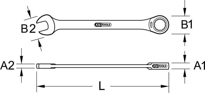 Produktbild KS Tools GEARplus Ratschenringmaulschlüssel (34 mm)