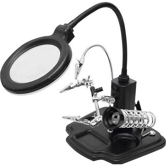 Blow Löthalter mit LED-Lampe und Lupe ZD-10Y (Lötkolben) (2292#)